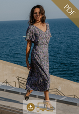 Patron couture robe Cuba Libre / PDF (A4, A3, A0, US Letter) - Cadres, Calques par Taille, Vidéoprojection