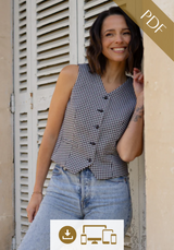 Free PDF Pattern Pompom Suit Vest / PDF (A4, A3, A0, US Letter) - Frames, Layers by Size, Video Projection