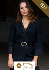 Patron couture veste Sable / PDF (A4, A3, A0, US Letter) – Tailles 34 à 56 – Cadres, Calques par Taille, Vidéoprojection