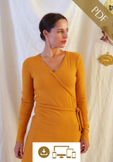 Patron couture robe, top en maille Ludmilla / PDF (A4, A3, A0, US Letter) - Cadres, Calques par Taille, Vidéoprojection