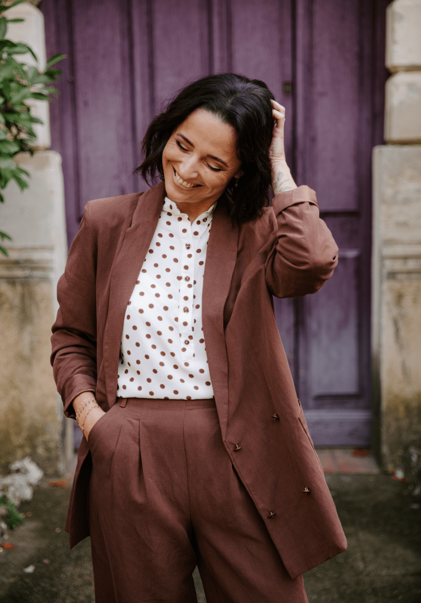 Patron couture blazer Mimosa / PDF (A4, A3, A0, US Letter) - Cadres, Calques par Taille, Vidéoprojection - Maison Fauve