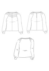 Patron couture blouse Chelsea / PDF (A4, A3, A0, US Letter) - Cadres, Calques par Taille, Vidéoprojection - Maison Fauve