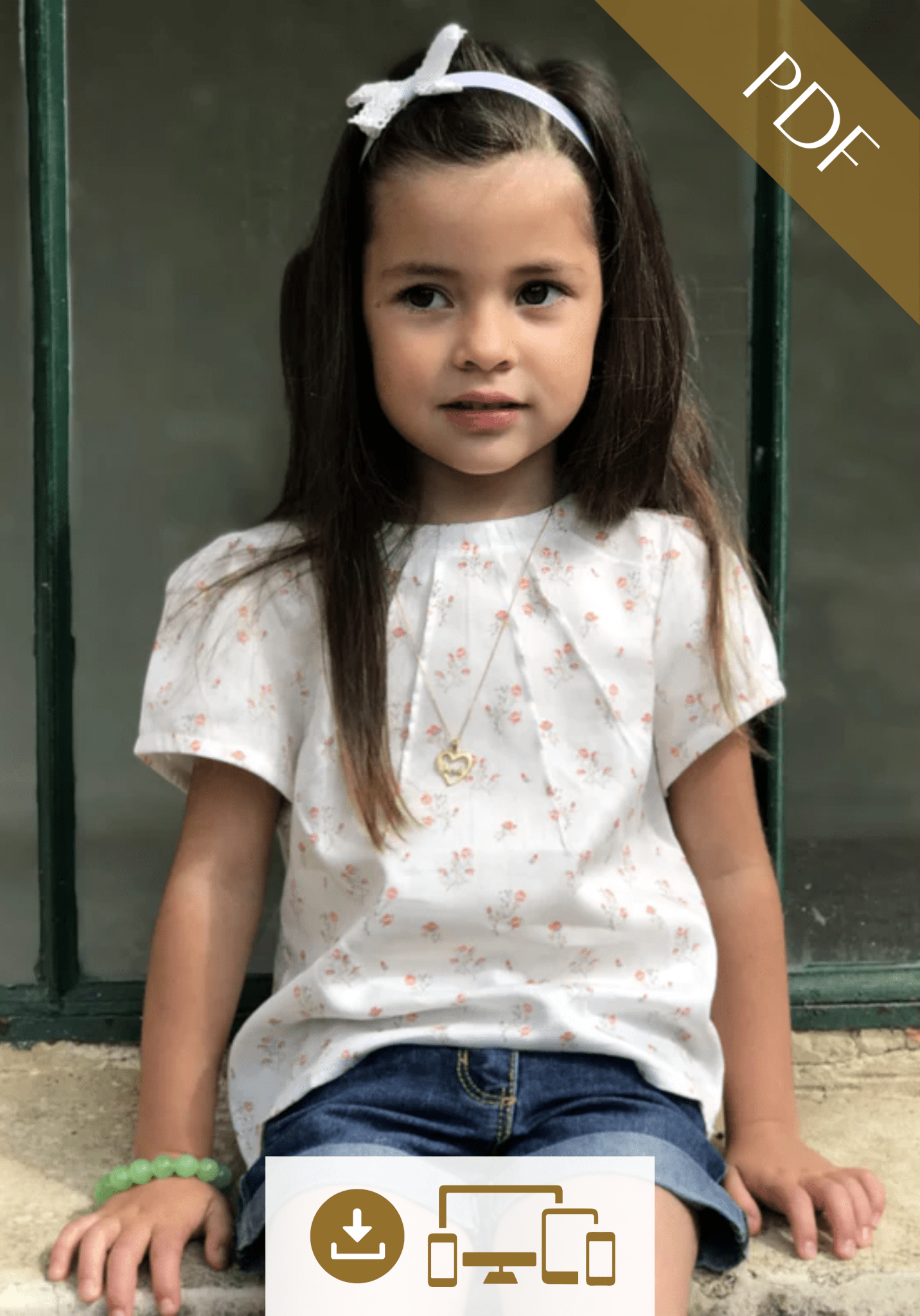 Patron couture blouse fille Miss Zenith / PDF (A4, A3, A0, US Letter) - Cadres, Calques par Taille, Vidéoprojection - Maison Fauve
