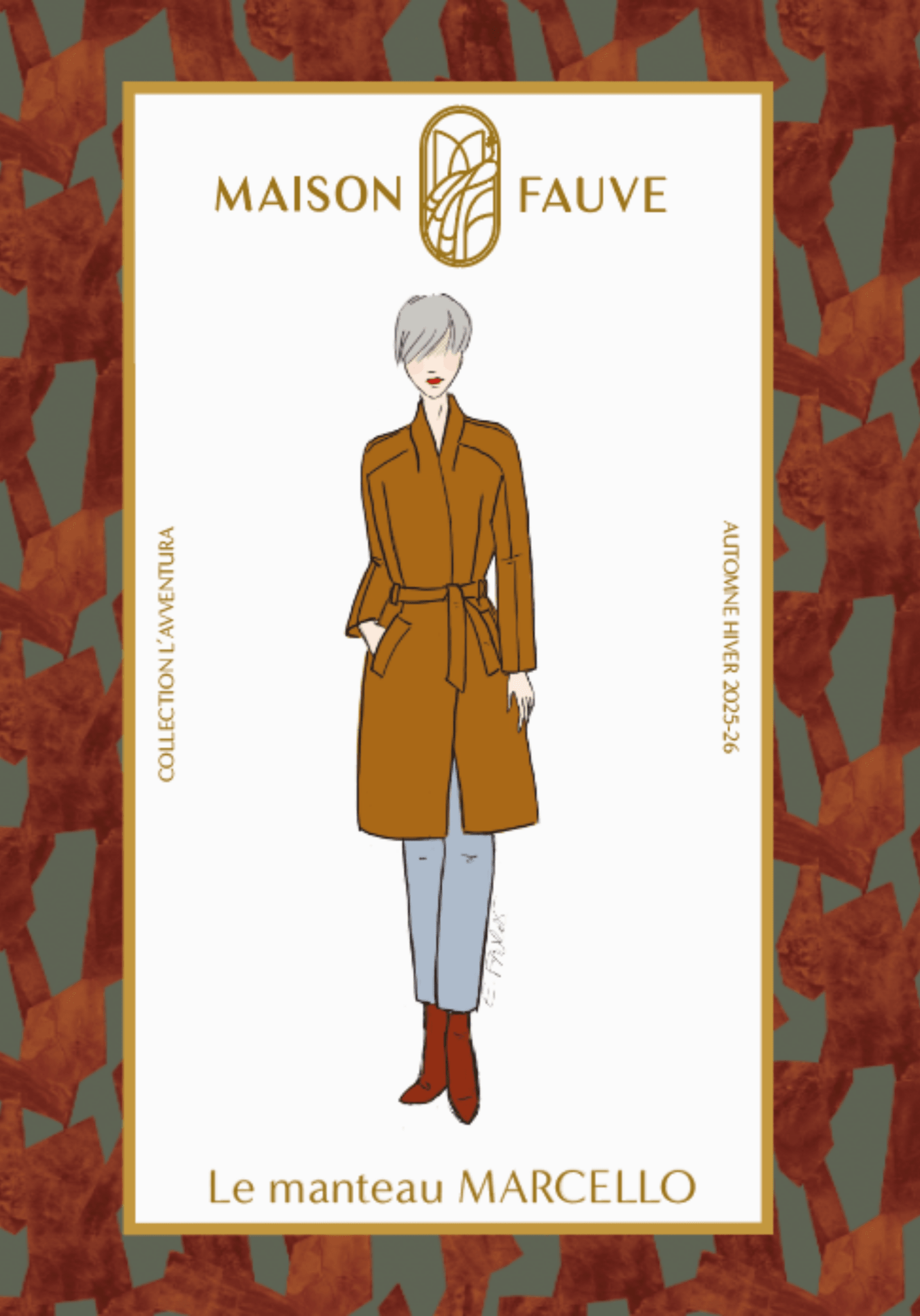 Patron couture manteau Marcello - Patron pochette - Maison Fauve