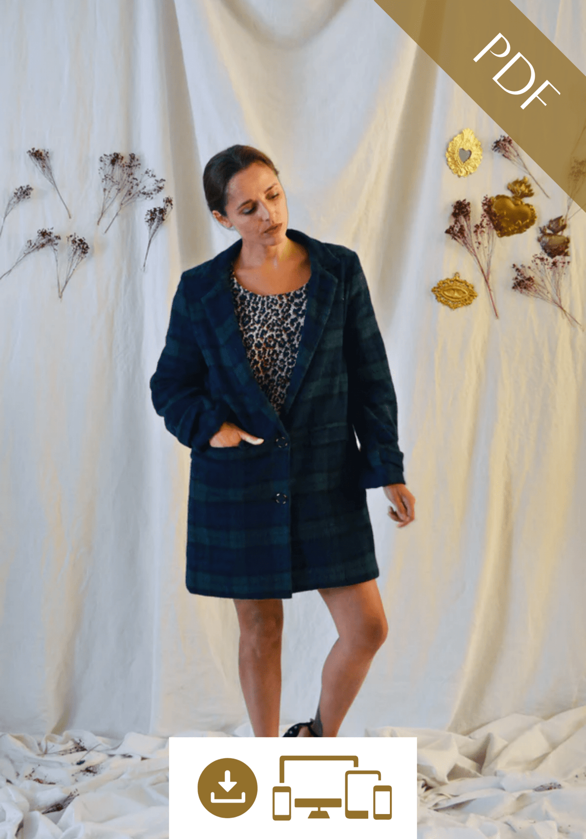 Ray Coat Sewing Pattern / PDF (A4, A3, A0, US Letter) – Sizes 34 to 56