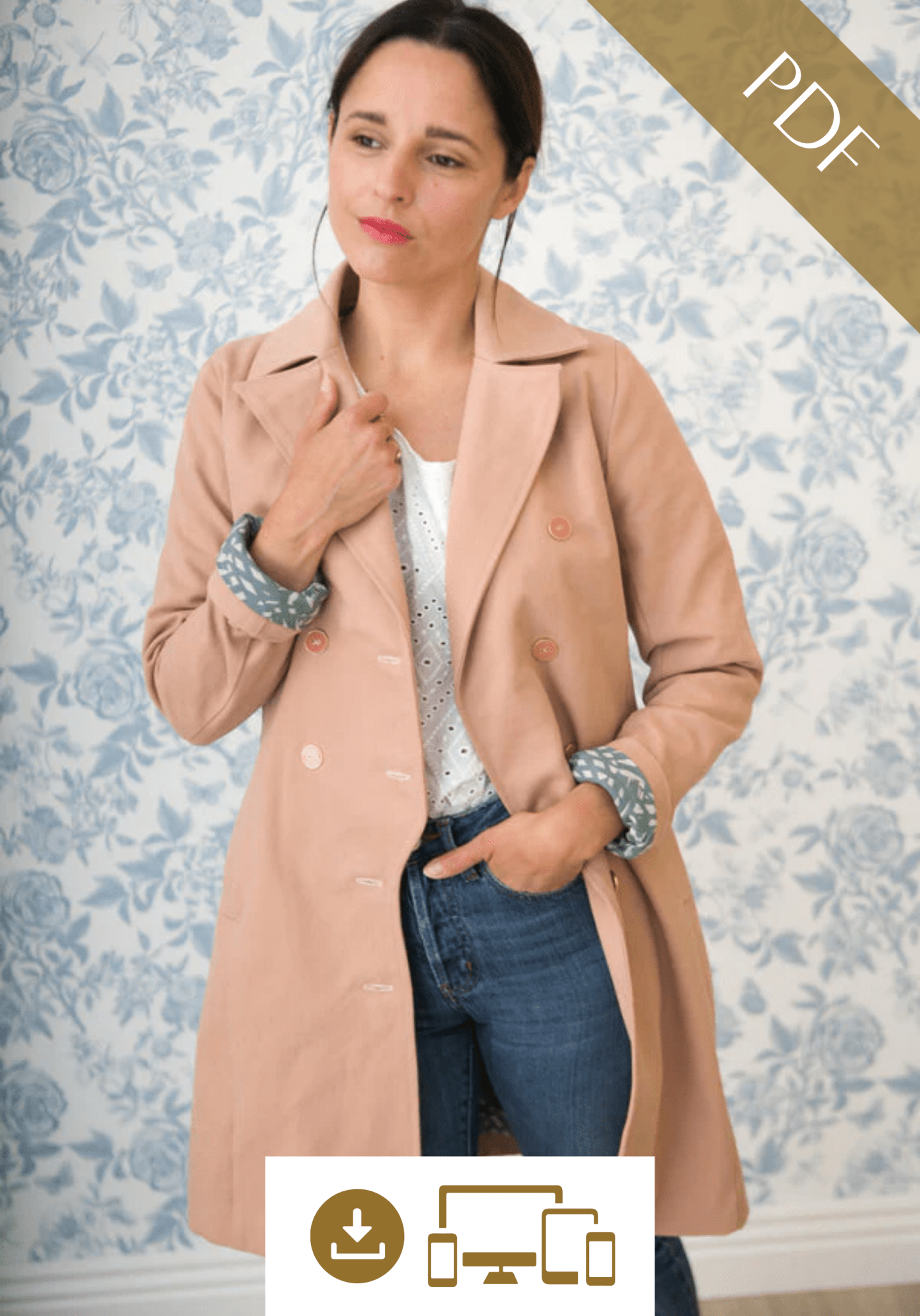 Patron couture manteau, veste Tsar / PDF (A4, A3, A0, US Letter) - Cadres, Calques par Taille, Vidéoprojection - Maison Fauve