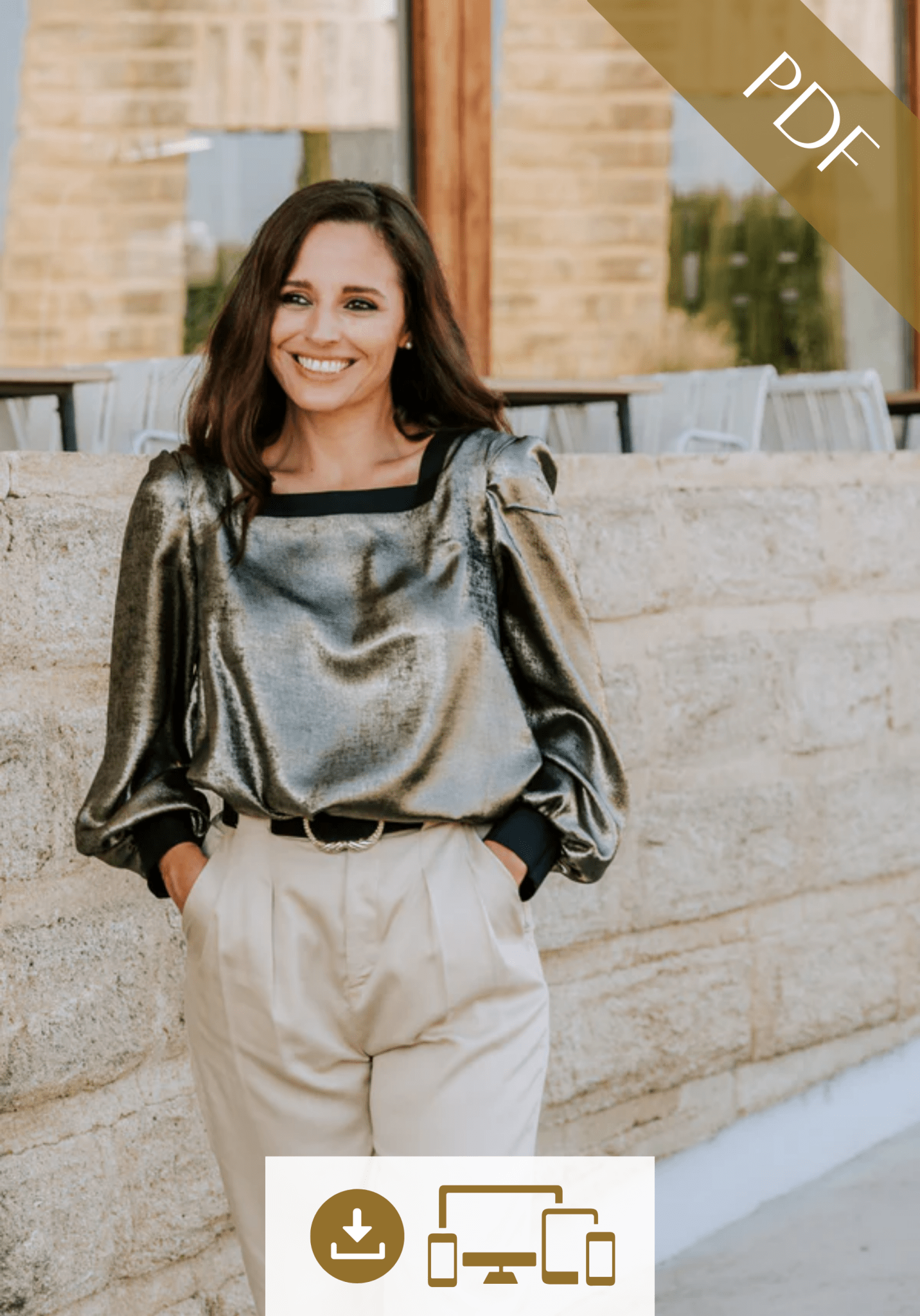 Patron couture robe, blouse Lauren / PDF (A4, A3, A0, US Letter) - Cadres, Calques par Taille, Vidéoprojection - Maison Fauve