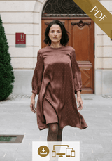Patron couture robe, blouse Mia / PDF (A4, A3, A0, US Letter) - Cadres, Calques par Taille, Vidéoprojection - Maison Fauve