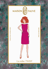 Patron couture robe drapée Twist - Patron pochette - Maison Fauve