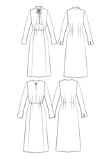 Patron couture robe Péninsule / PDF (A4, A3, A0, US Letter) - Cadres, Calques par Taille, Vidéoprojection - Maison Fauve