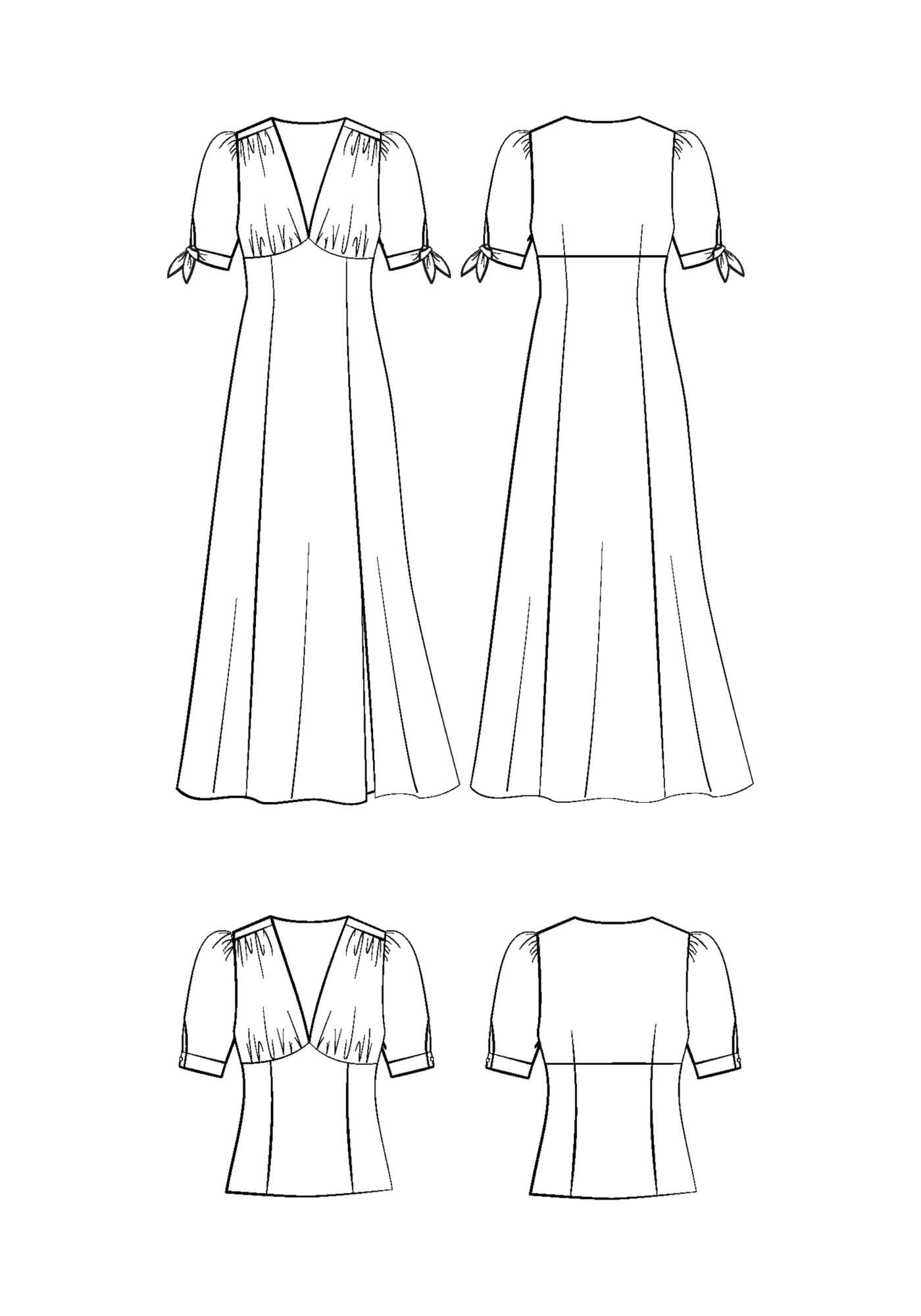 Rosalie dress sewing pattern - Pouch pattern Maison Fauve Rosalie dress sewing pattern - Pouch pattern Maison Fauve