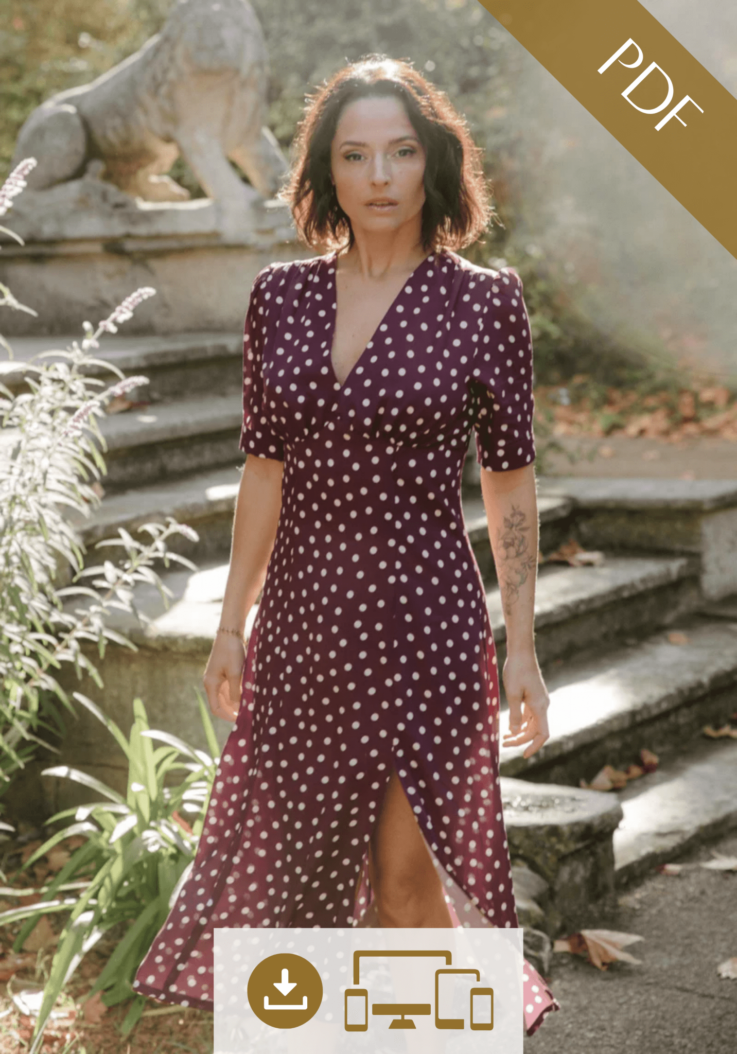 Patron couture robe Rosalie / PDF (A4, A3, A0, US Letter) - Cadres, Calques par Taille, Vidéoprojection - Maison Fauve