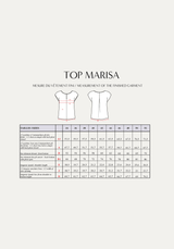 Patron couture top Marisa / PDF (A4, A3, A0, US Letter) - Cadres, Calques par Taille, Vidéoprojection - Maison Fauve