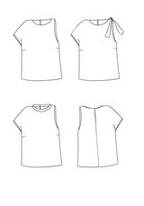 Patron couture top Santa Fe / PDF (A4, A3, A0, US Letter) - Cadres, Calques par Taille, Vidéoprojection - Maison Fauve