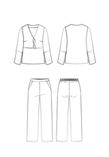 Patron pyjama Soupir / PDF (A4, A3, A0, US Letter) - Cadres, Calques par Taille, Vidéoprojection - Maison Fauve