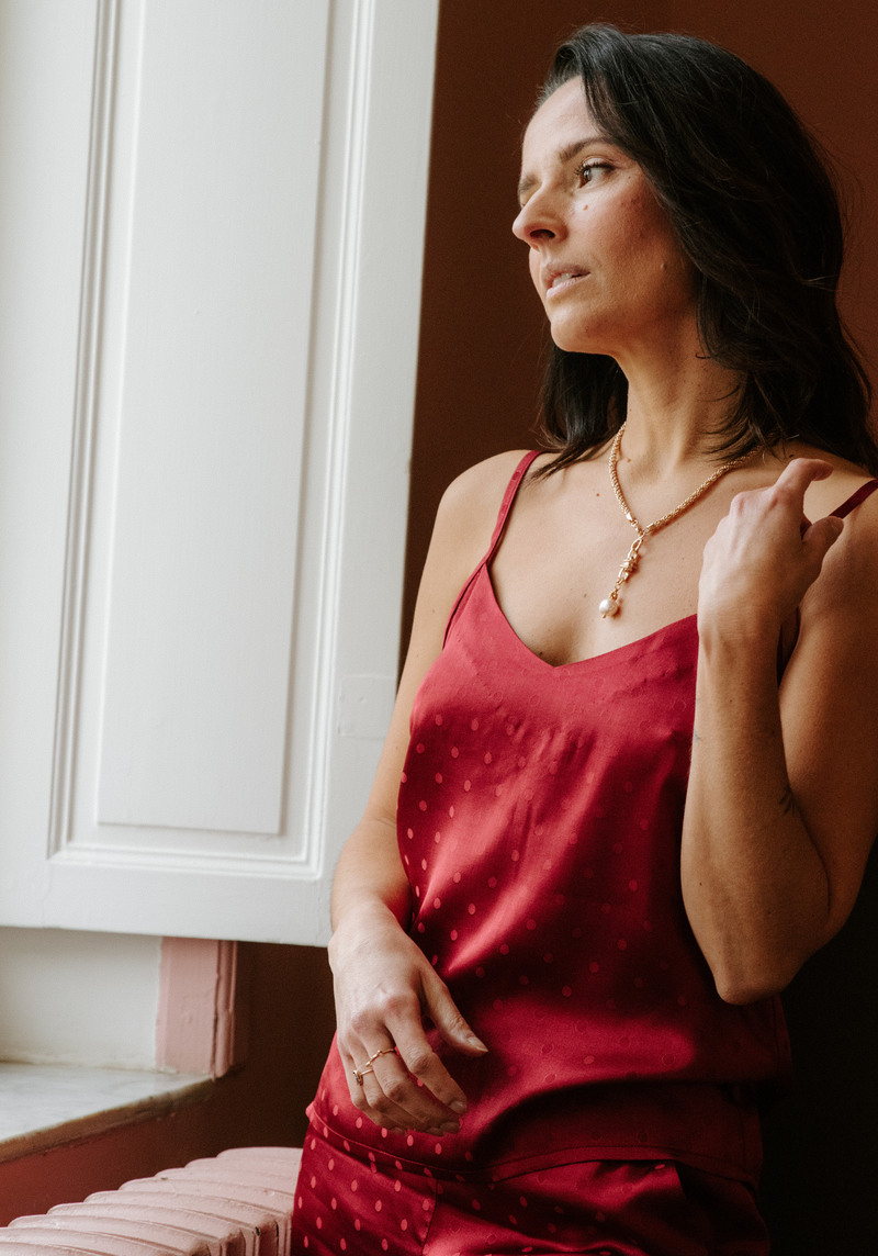 Caraco Rouge Gorge - Rose - Taille 38 - Neuf Sans étiquette