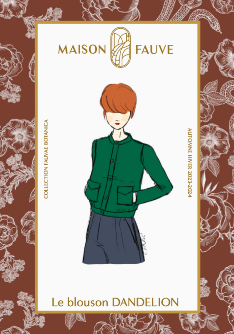Dandelion jacket sewing pattern / Pouch pattern