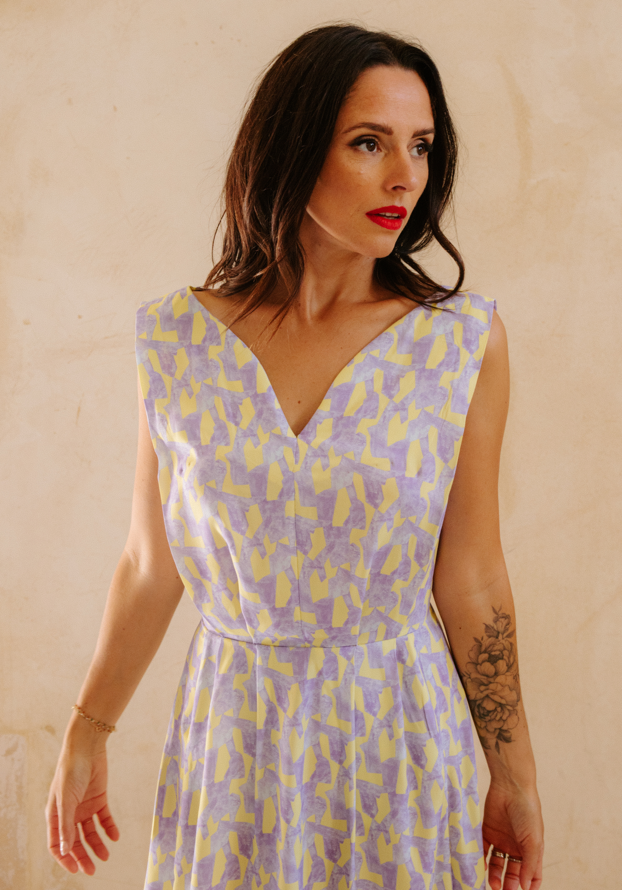 Notte sewing pattern facing add-on - sleeveless version (PDF to download)
