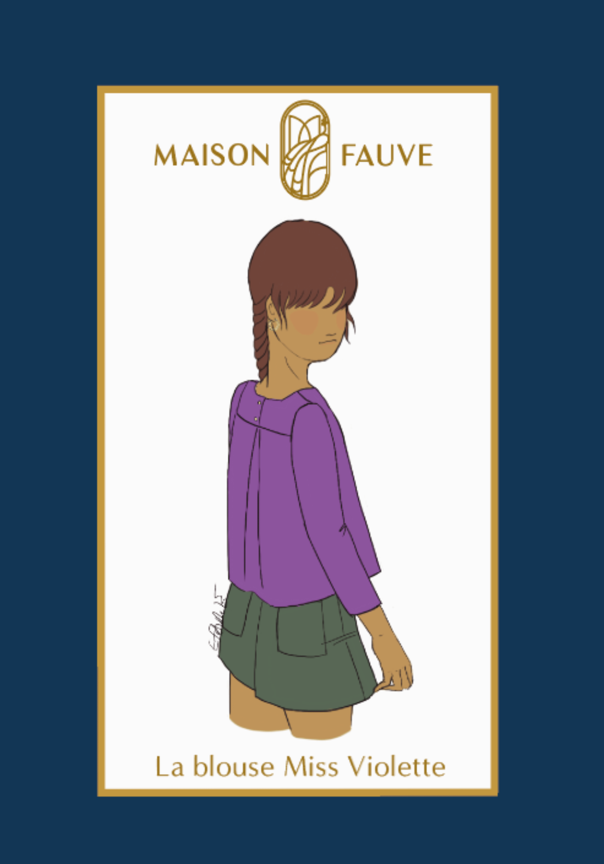Girl's blouse sewing pattern Miss Violette - Paper pattern