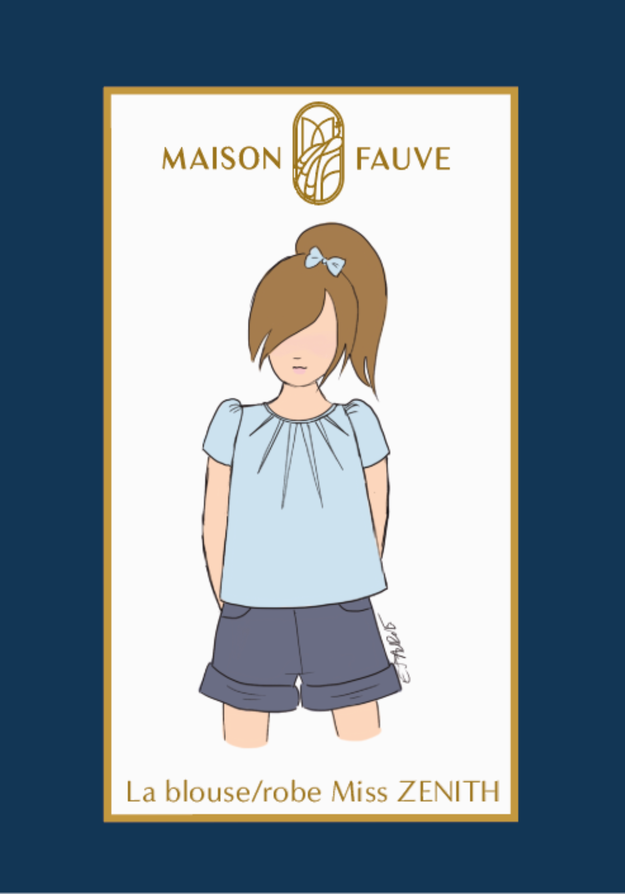 Miss Zenith Girls' Blouse Sewing Pattern - Printed Pattern