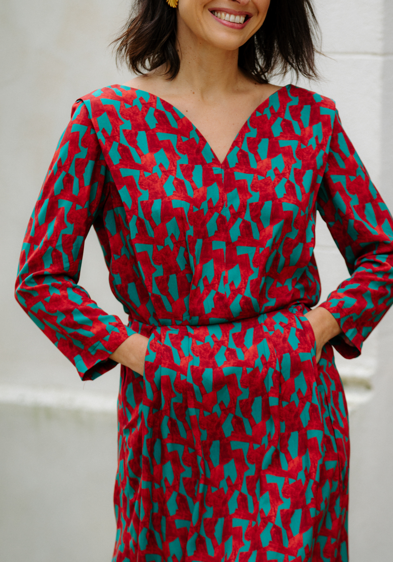 Tissu popeline de viscose imprimée Pietra - Plusieurs coloris