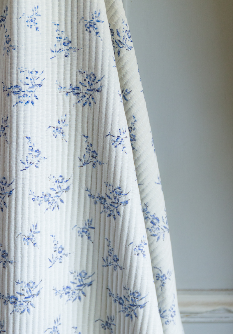 COUPONS - Tissu jacquard Botanica Ecru