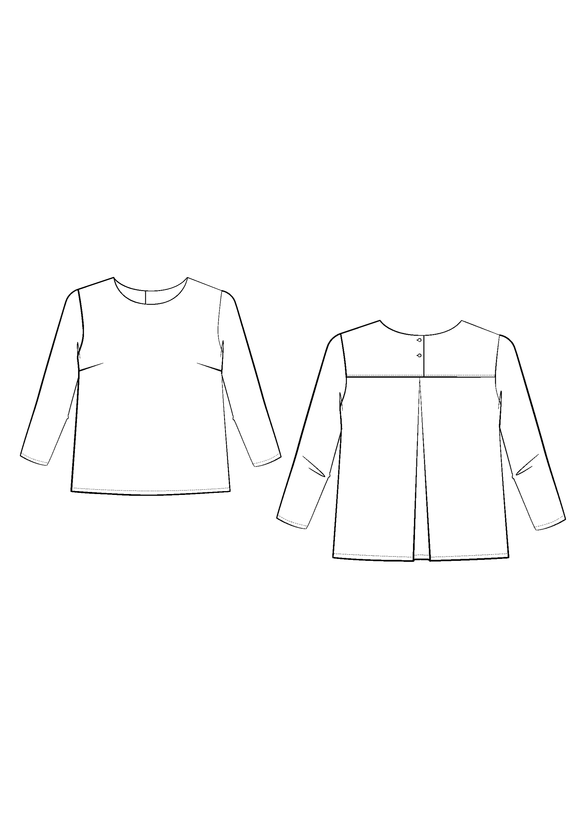 Girl's blouse sewing pattern Miss Violette - Paper pattern