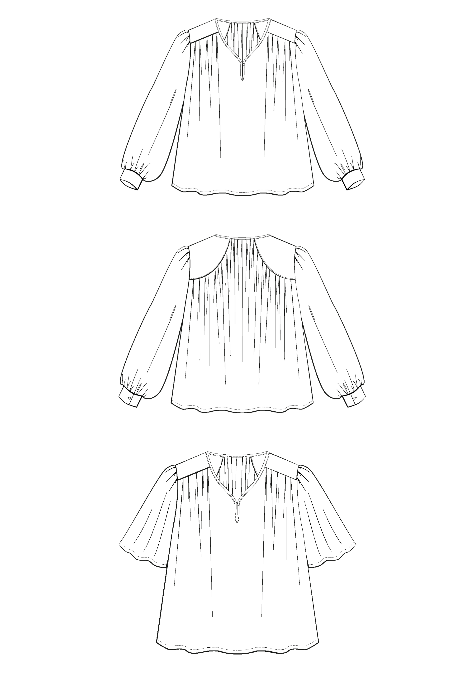 Patron couture blouse Missive - Patron pochette