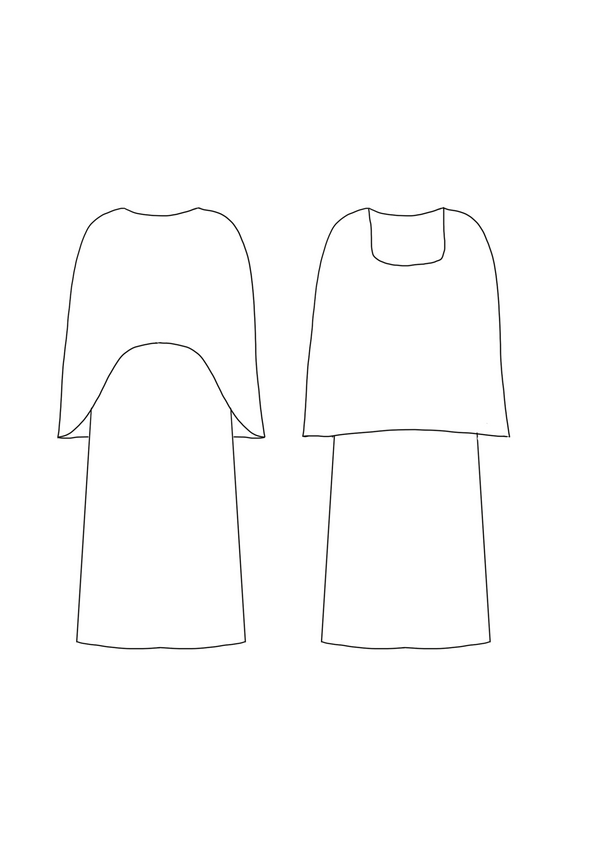Patron robe cape Bonnie / Patron PDF