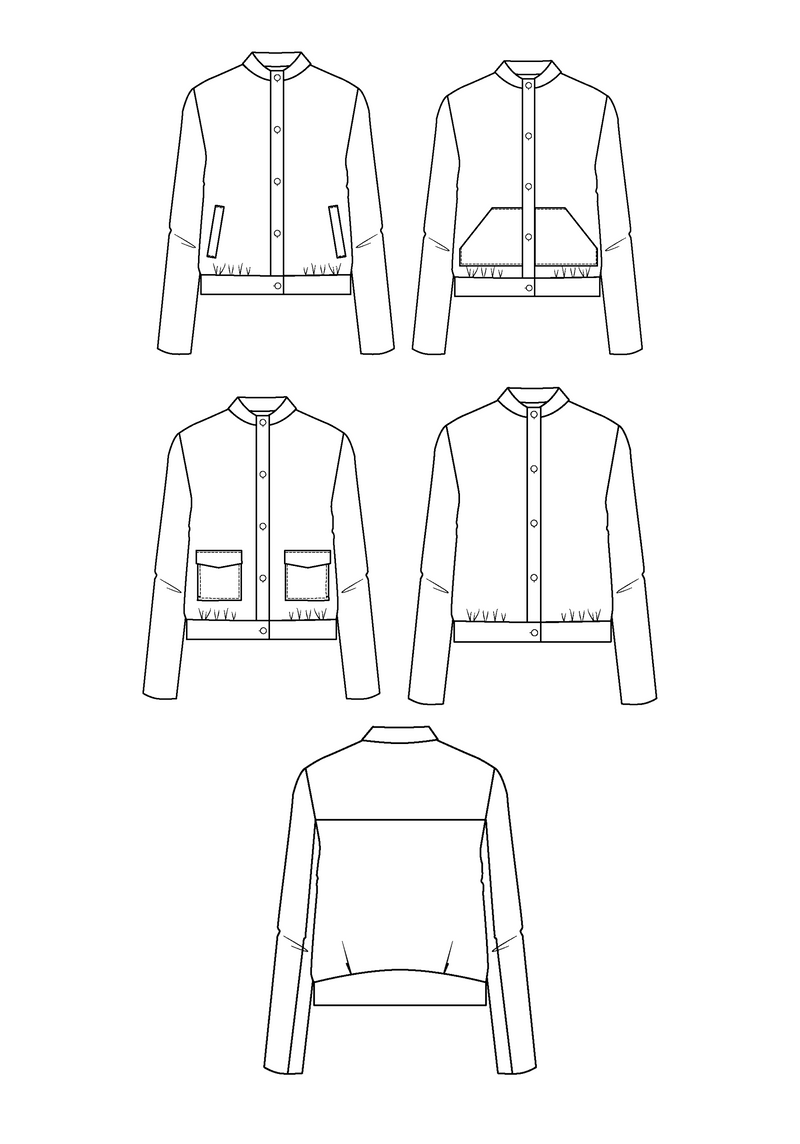 Dandelion jacket sewing pattern / Pouch pattern