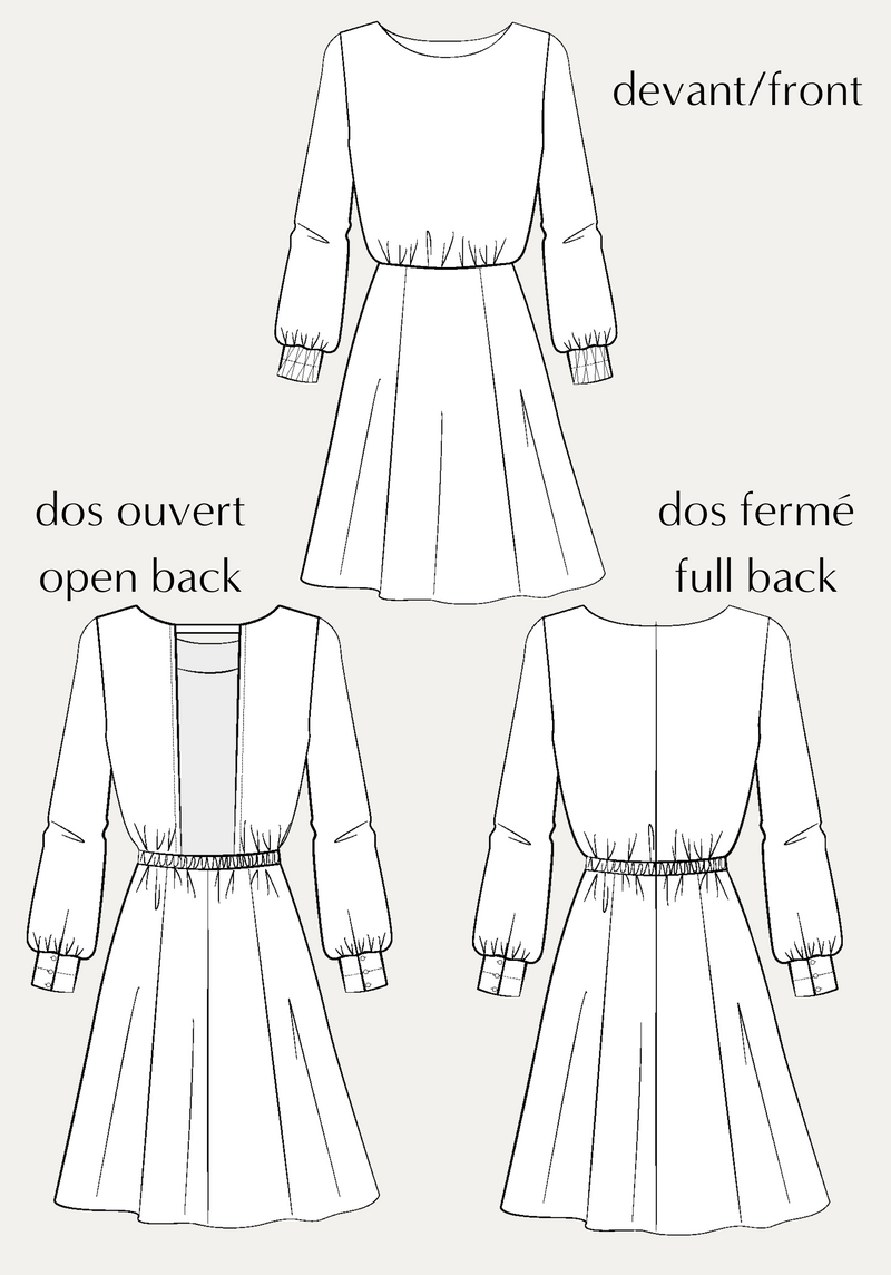 Patron couture robe Primrose / Patron pochette