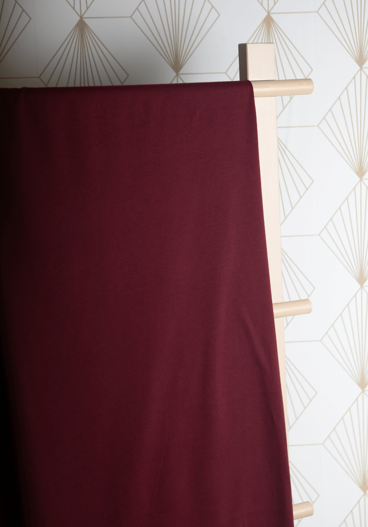 Soft jersey 100 % coton bordeaux et rose poudré - Maison Fauve