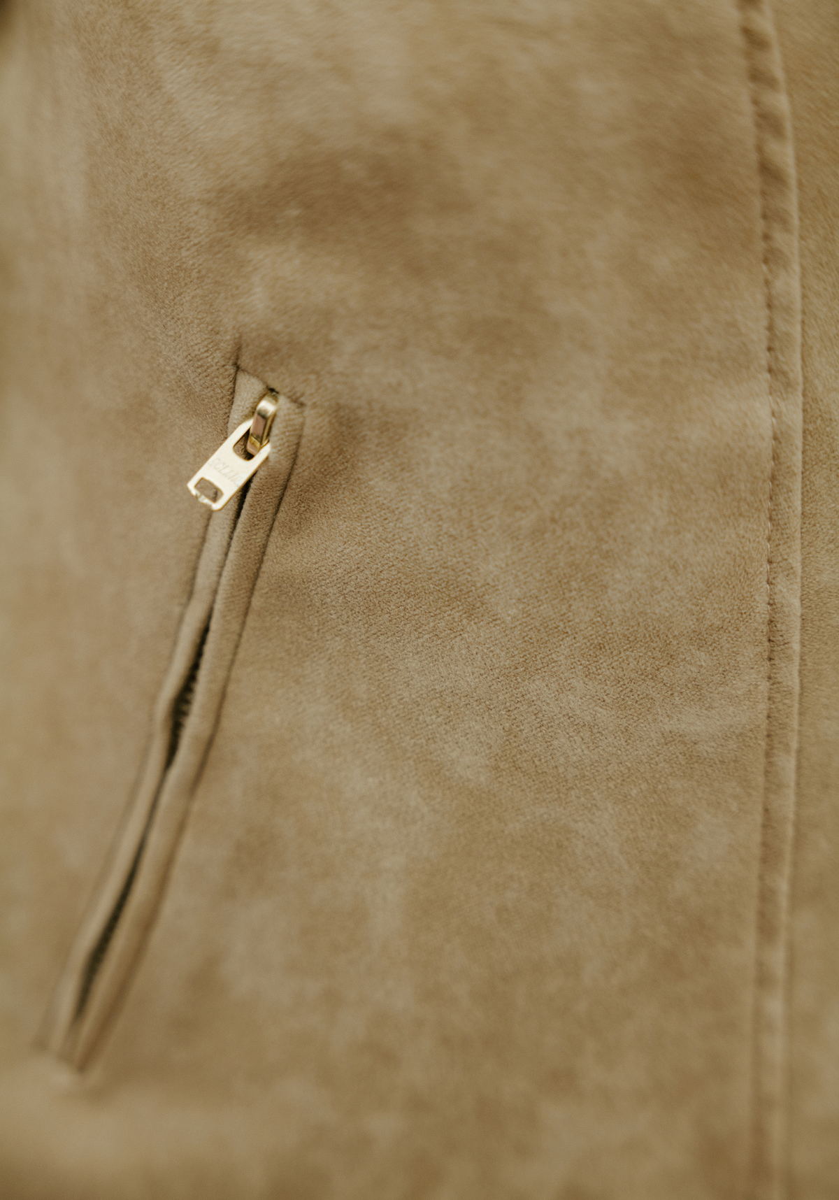 Beige, brown or moss green faux suede by the meter - Suede-look fabric