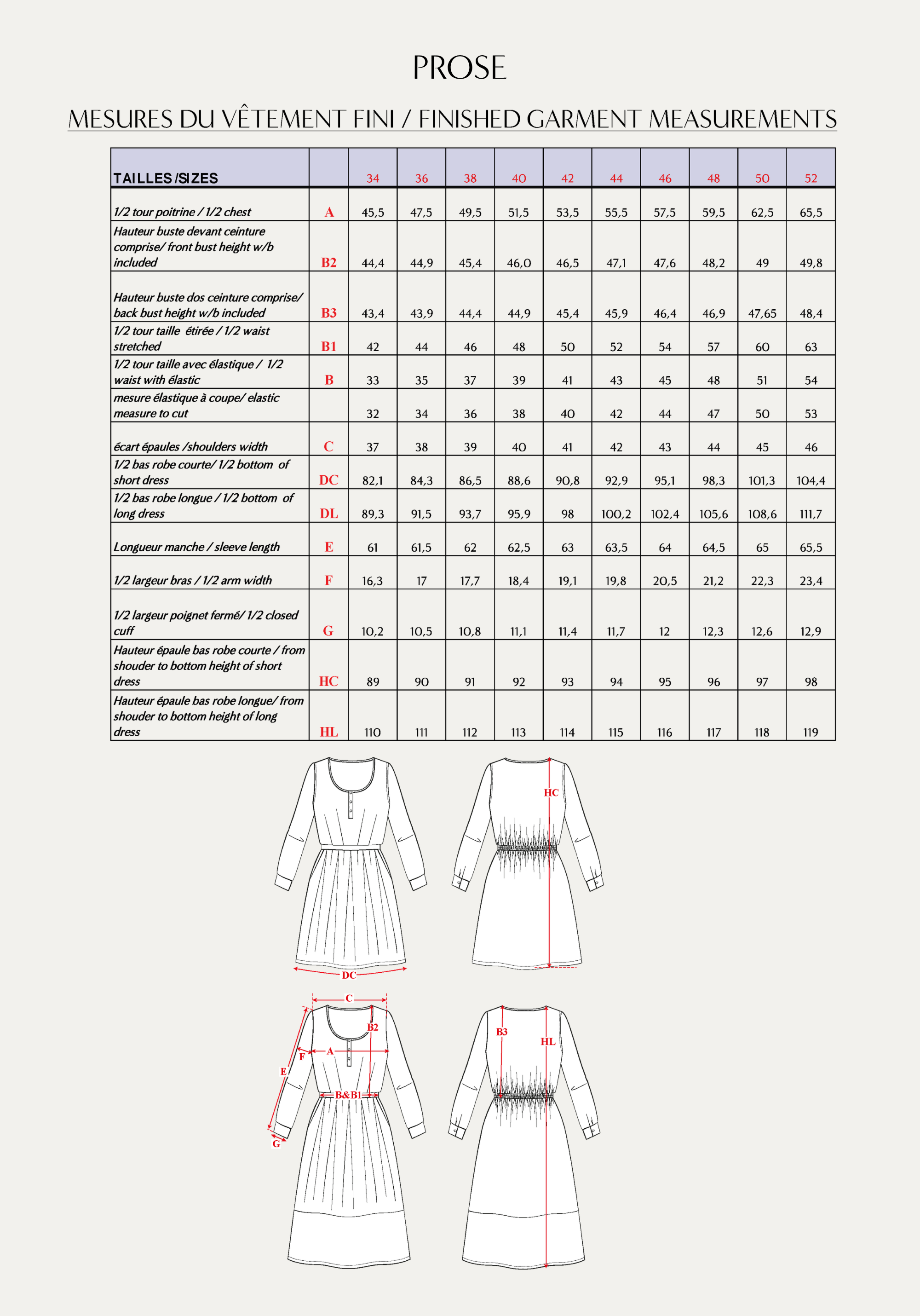 Prose dress sewing pattern - Envelope pattern