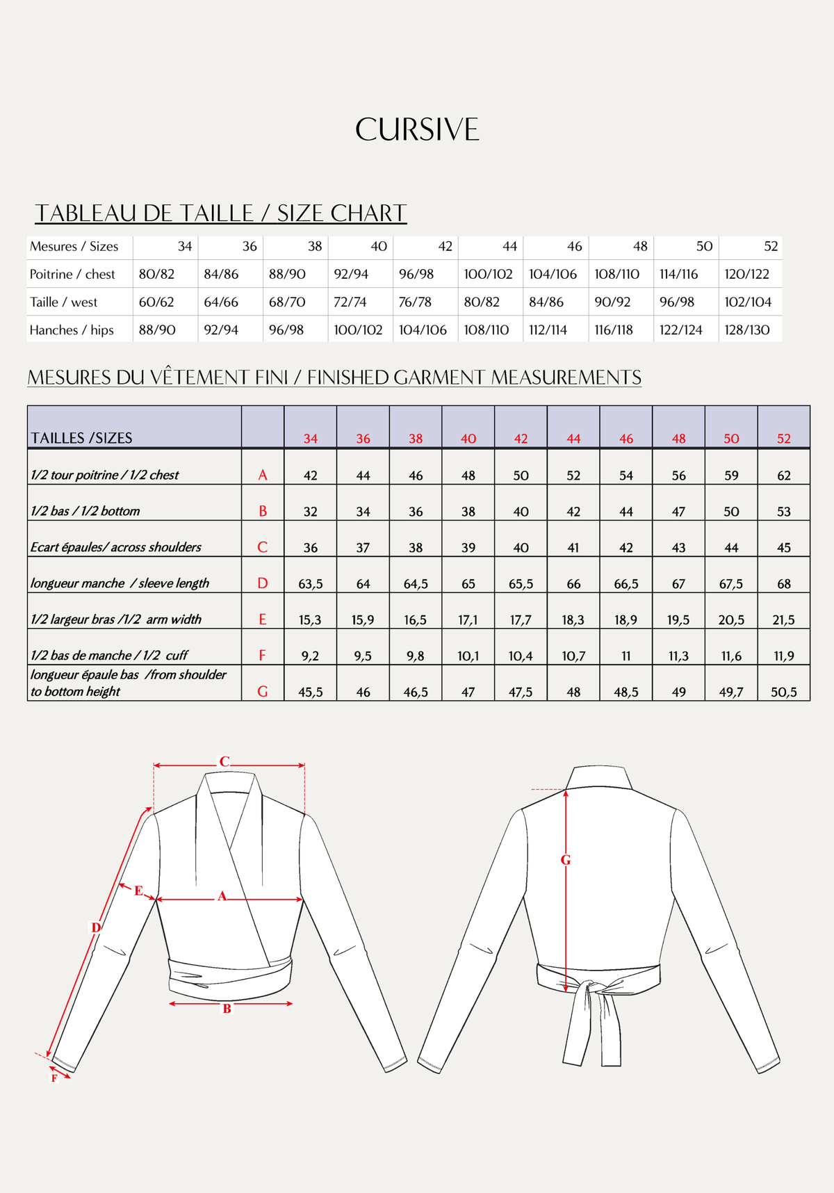 Cursive wrap dress sewing pattern - Envelope pattern