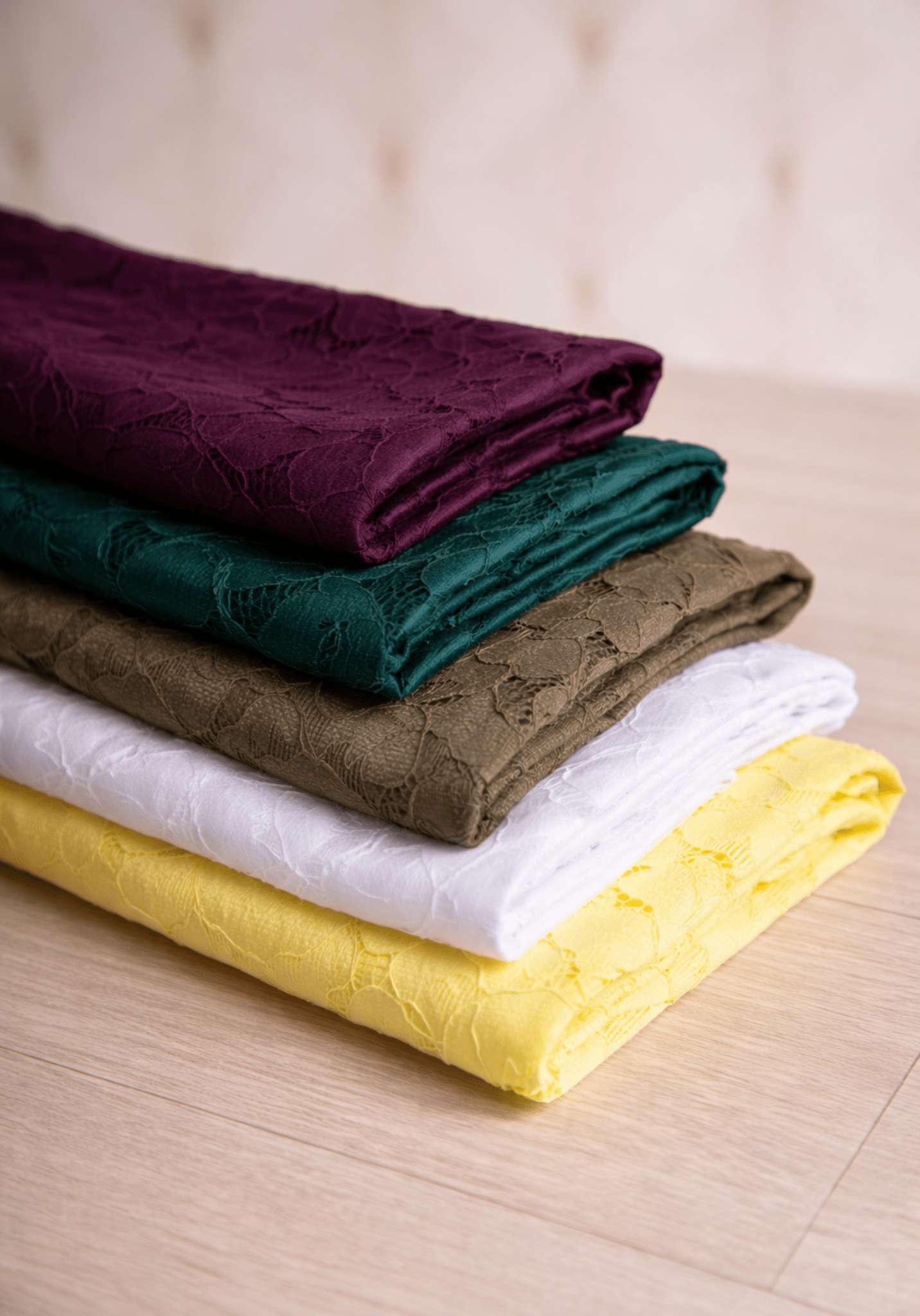 Tissu dentelle florale Daphné - Plusieurs coloris - Maison Fauve