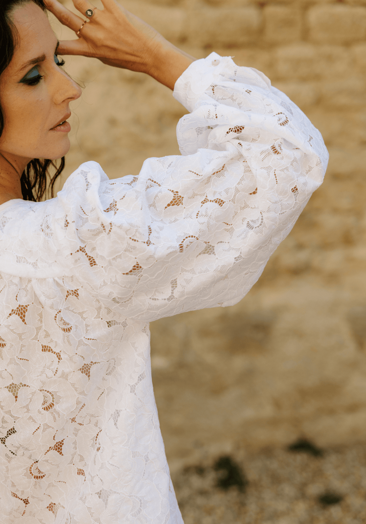 Tissu dentelle florale Daphné - Plusieurs coloris - Maison Fauve