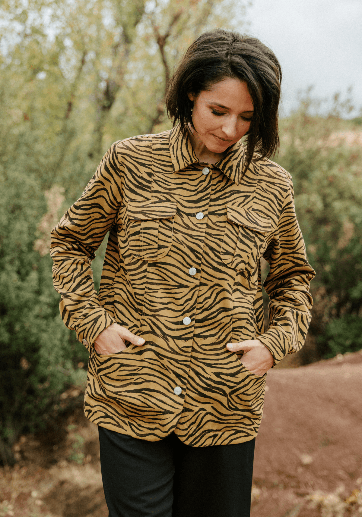 Tissu gabardine de coton imprimée Savage - Maison Fauve