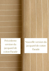 Tissu jacquard de coton Parade Camel - Maison Fauve