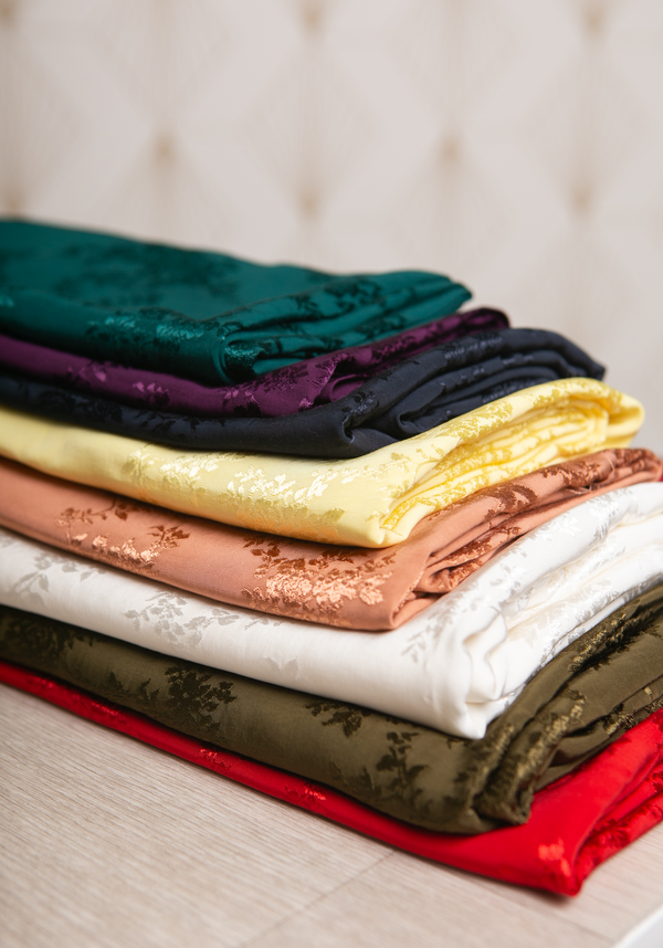 Tissu jacquard de viscose Poésie - Plusieurs couleurs