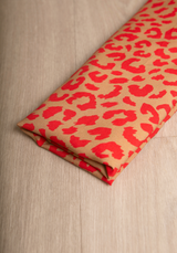 Tissu popeline de viscose imprimée Léo - Plusieurs couleurs