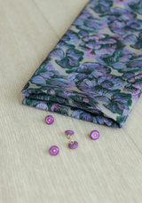 Tissu popeline de viscose imprimée Panache Mauve - Maison Fauve