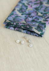 Tissu popeline de viscose imprimée Panache Mauve - Maison Fauve
