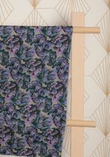 Tissu popeline de viscose imprimée Panache Mauve - Maison Fauve