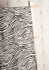 Tissu popeline de viscose imprimée Savage - Tigre Cumin ou Blanc Zèbre - Maison Fauve