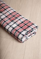 Tissu Tweed Bouclé Tartan - Laine & Coton - Maison Fauve