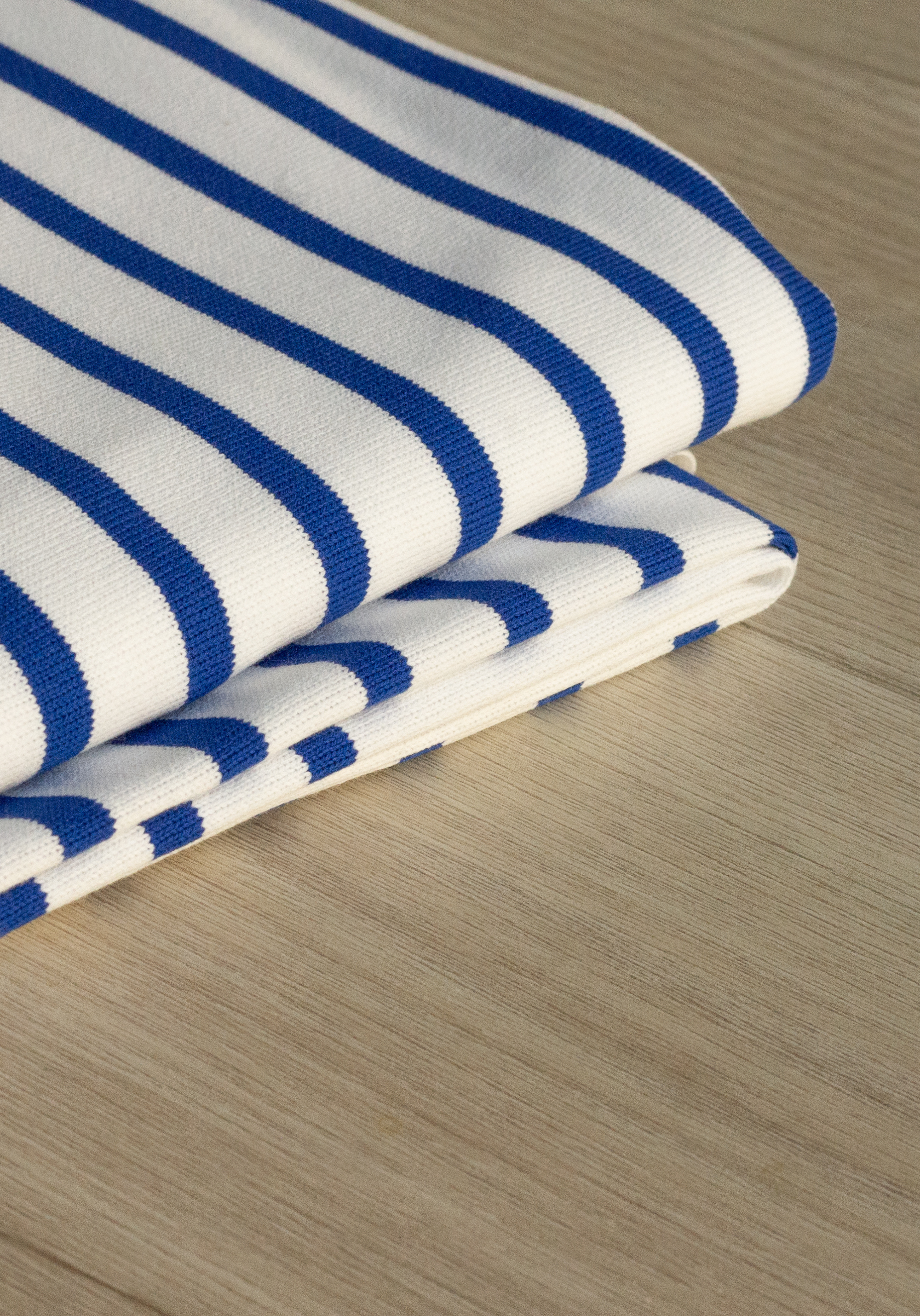Striped Breton jersey fabric - 2 colors - Sold by the panel