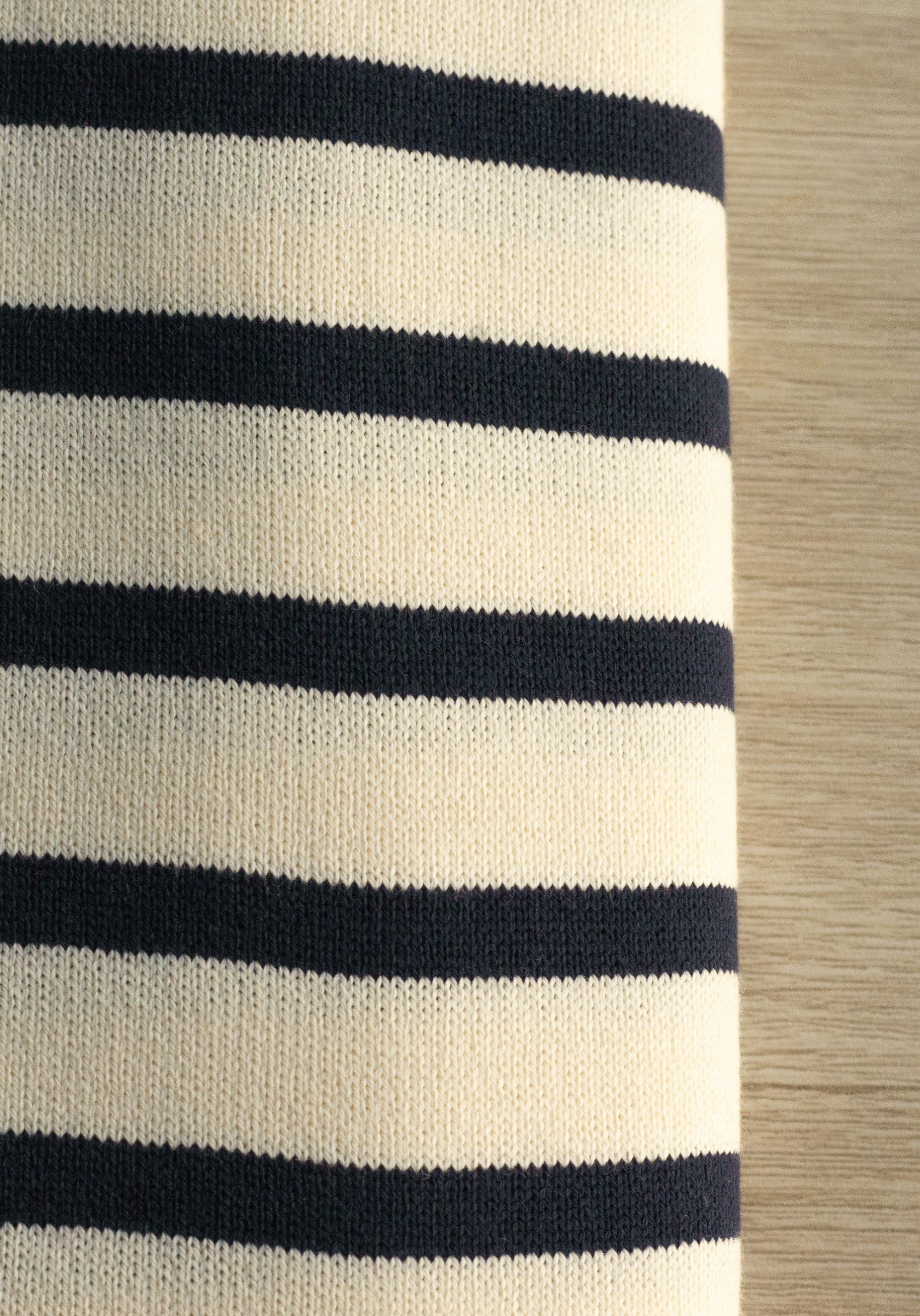 Striped Breton jersey fabric - 2 colors - Sold by the panel