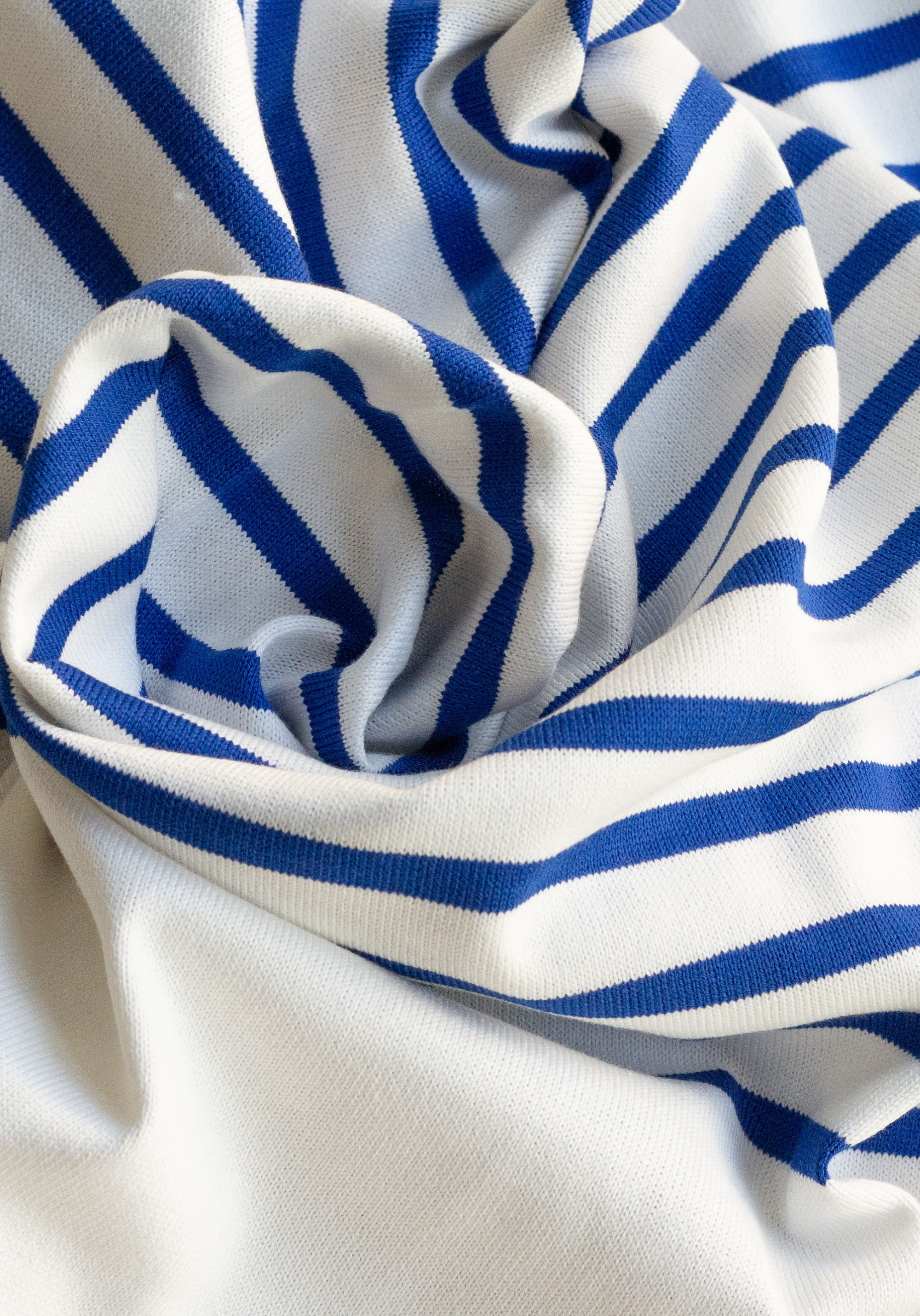 Striped Breton jersey fabric - 2 colors - Sold by the panel