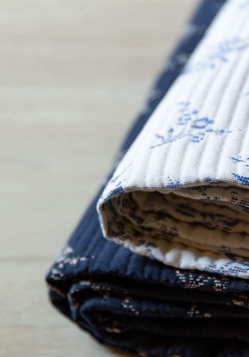 COUPONS - Tissu jacquard Botanica Ecru